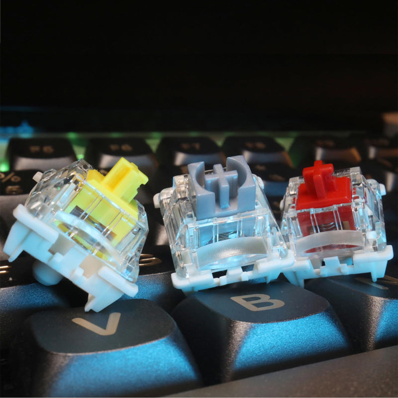 [Australia - AusPower] - Gateron G Blue Pro 3.0 Pre-lubed Switches 5pin Clicky for MX Mechanical Type Key Gaming Keyboard Switches, SMD RGB Light Plate Mounted Switches (70 Pcs-5pin, Blue) 70pcs-5pin 