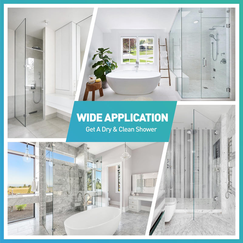 Shower Door Bottom Seal,2 PCS 5/16" X 36" Shower Door Sweep for 5/16 Inch Glass,Frameless Glass Door Seal Strip to Seal 22mm Gap,Stop Shower Leaks and Create a Water Barrier For 5/16" Glass