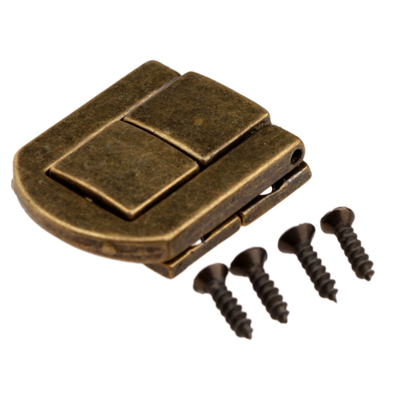 [Australia - AusPower] - dophee Toggle Catch Lock 0.98"x0.79" Antique Bronze Retro Style Iron Hasp Wood Chest Lock Latch Clasp with Screws for Jewellery Box Suitcase Chest Decoration (5-Pack) 5 Pieces 