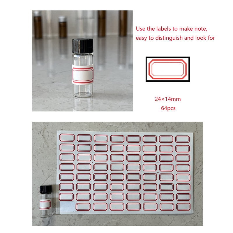 [Australia - AusPower] - 4ml Clear Glass Vials with Screw Caps and Plastic Stoppers, 1 Dram Small Liquid Sample Vial, Leak-Proof Vial, 12PCS 4ml 12 