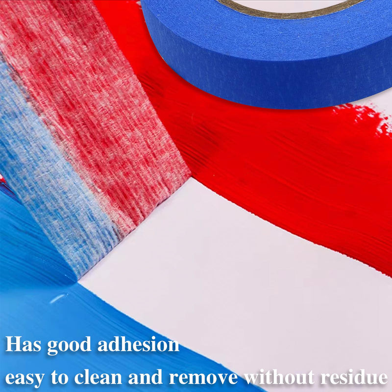 [Australia - AusPower] - Painters Tape 1 Inch Wide, 4-Pack Blue Tape for General Purpose Use, 1 Inch X 55 Yards X 4 Rolls, 220 Yards in Total 