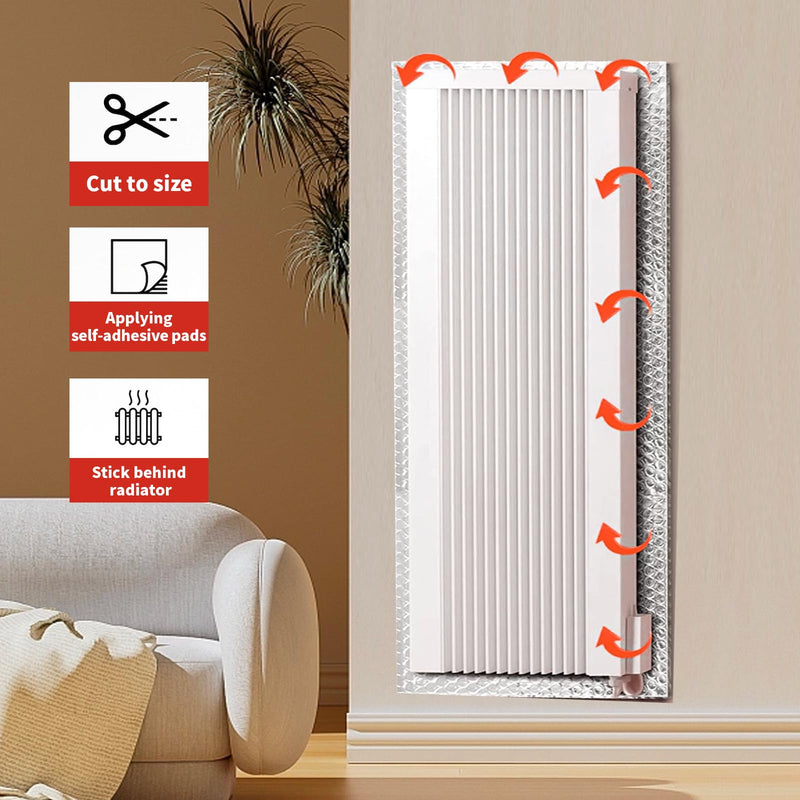 Aiglille Reflective Insulation Foam, 59 in W x 10 ft L Double Bubble Weatherproofing Reflectix Foil Insulated for RV, Window Insulation for Summer Heat 59 In x 10ft