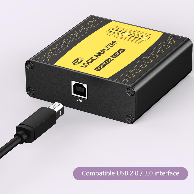 [Australia - AusPower] - innomaker USB Logic Analyzer ULA1016 Full 16 Channels 100MHz Sampling Rate Comes with Open Source Software pulseView which Support Windows Linux mac os 