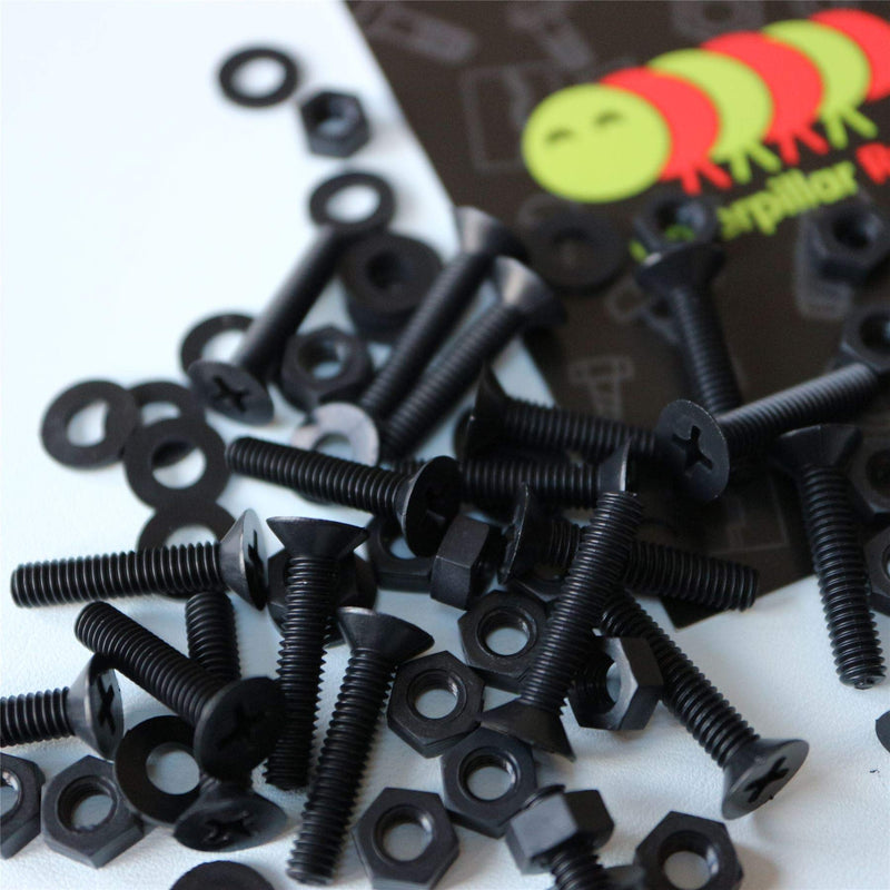 [Australia - AusPower] - 20 x Black Countersunk Screws Polypropylene (PP) Plastic Nuts and Bolts, Washers, M4 x 20mm, Anti-Corrosion, Chemical Resistant, (5/32 x 25/32 in) 