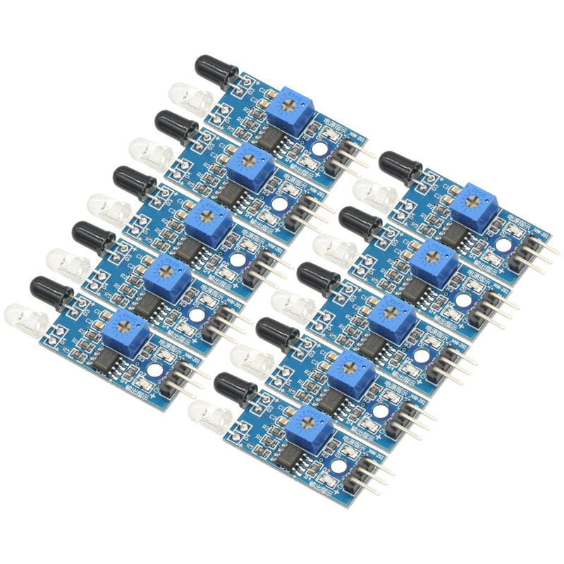 [Australia - AusPower] - 10Pcs IR Infrared Obstacle Avoidance Sensor Module,Proximity Sensor for Arduino Smart Car Robot 