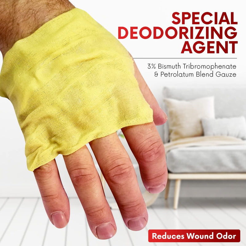 [Australia - AusPower] - HEALQU Xeroform Petrolatum Dressing 5x9 - Box of 25 Non-Adherent Gauze Pad for Low Exudating Wounds - Fine Mesh Gauze Patch Sterile for Wound Care Lacerations, Burns & Skin Grafts 5" x 9" Box of 25 