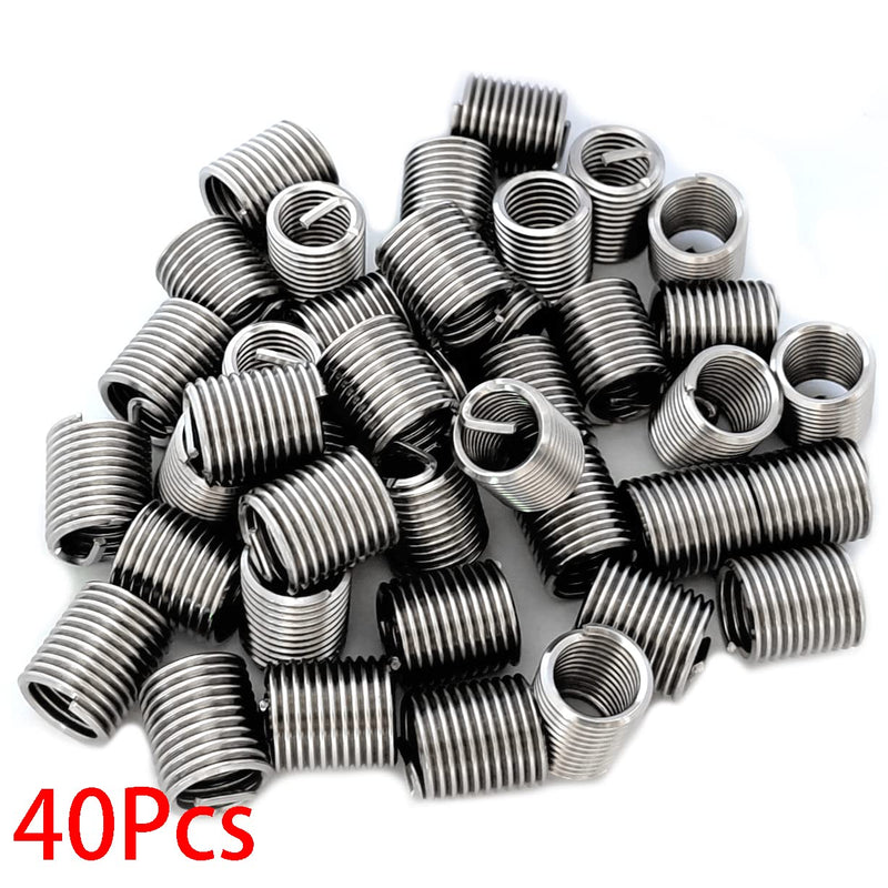 [Australia - AusPower] - M10 x 1.5mm x 2D Helicoil Wire Inner Thread Inserts, Coiled Wire Helical Screws, 304 Stainless Steel, Metric, 40Pcs M10 x 1.5mm x 2D 