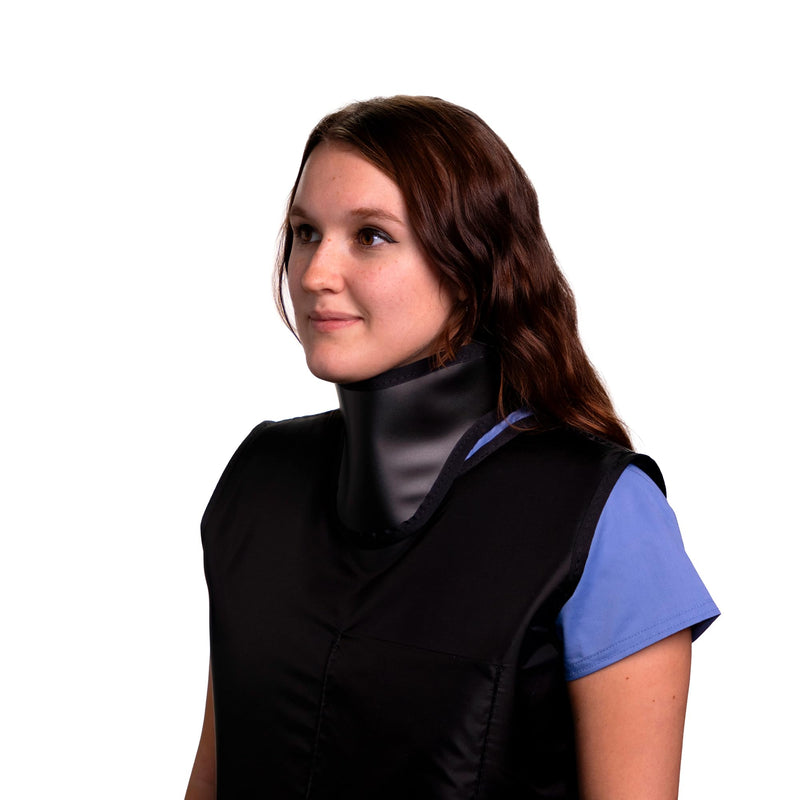 Thyroid Shield/Collar with PVC Easy Clean Color Black .50mm PB Light Weight Radiation Protection