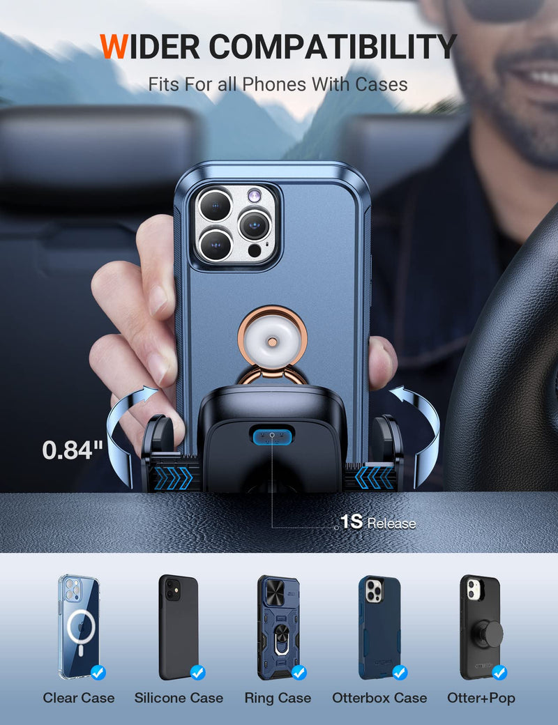 [Australia - AusPower] - TORRAS [Ultra-Durable Cell Phone Holder for Car, Universal Mount Dashboard Windshield Vent Compatible with iPhone 14 13 12 11 Pro Max, Samsung Galaxy S20+ Ultra S10 Note Plus classic Black 