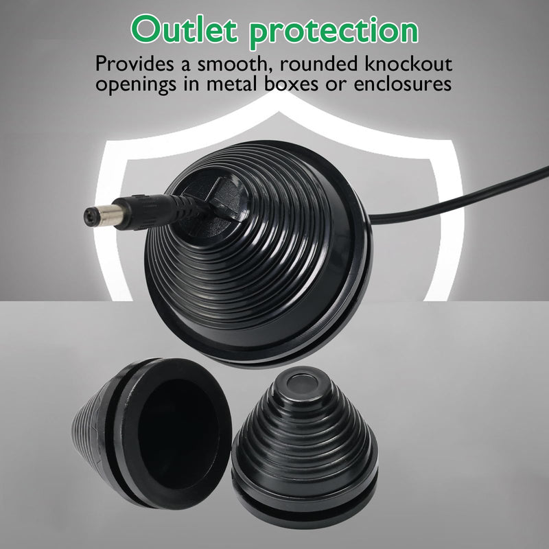 [Australia - AusPower] - 50 Pcs 10 Sizes Rubber Grommet Kit-Tower Shaped and Round Rubber Hole Plug, Firewall Automotive Wire Grommets Boat Desk Hole Cover Cable Cord Organizer 3/8 1/2 13/16 7/8 1 1-3/16 1-3/8 1-9/16 2 2-3/8 #50pcs, 10 Sizes Tower Shaped 