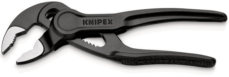 Knipex Cobra® XS Pipe Wrench and Water Pump Pliers grey atramentized, embossed, rough surface 100 mm (self-service card/blister) 87 00 100 BK Single