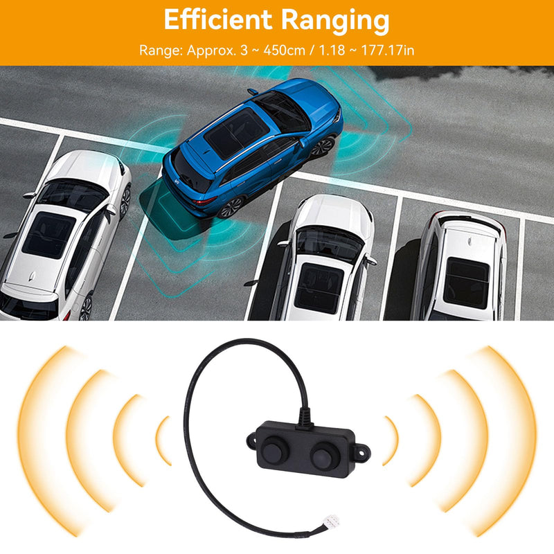 [Australia - AusPower] - Ultrasonic Distance Sensor, UART Controlled 3‑450cm Ranging DC 3.3V‑5V Waterproof Ultrasonic Range Detector Ultrasonic Distance Detector for Robot 