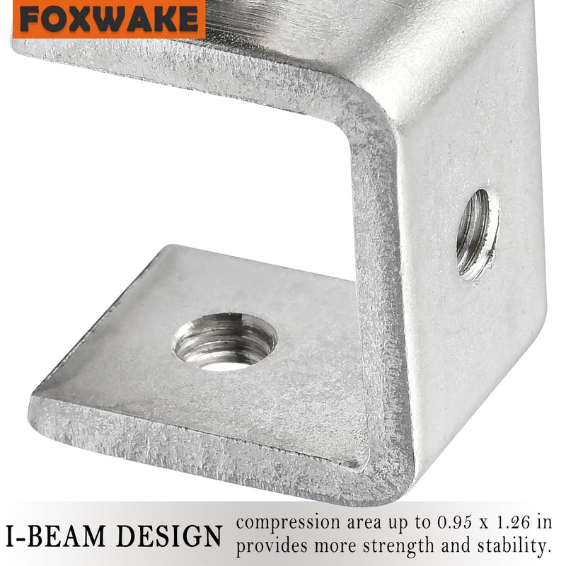 [Australia - AusPower] - Stainless Steel C Clamps Mini 1 Inch for Mounting, Heavy Duty Metal U Clamps for Metal Working, Small Desk Clamp with Stable Wide Jaw Opening & Protective Pads/I-Beam Design (6pcs) 1 3/16 Inch 