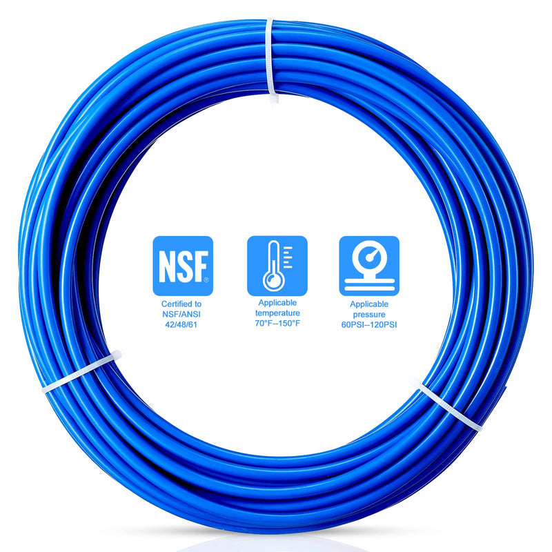 [Australia - AusPower] - 30FT 1/4 Inch O.D.RO Water Tubing,NSF Certified Pipe for RO(Reverse Osmosis) Water Purifier Filter System,BPA free Flexible Plastic Hose(blue) 30 FT 