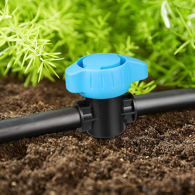 [Australia - AusPower] - 14 Pcs Drip Irrigation Fittings Switch Valve 1/2 Inch, In-Line Barbed Switch Valve For 1/2 Inch Drip Tubing (.570-.620" ID), Shut-Off/On Drip Line Parts For Garden Sprinkler Systems 14P Valves 