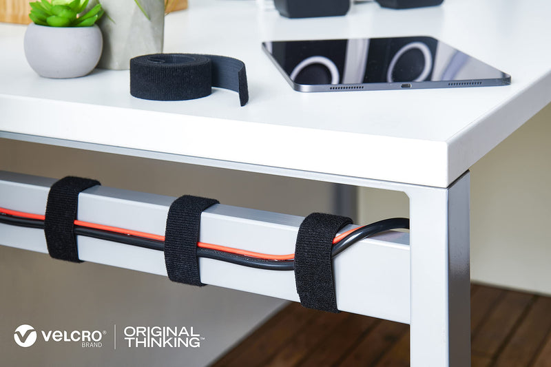 [Australia - AusPower] - VELCRO Brand ECO Collection Cut to Length Straps, Double Sided Roll 10ft x 1in, Sustainable 50% Recycled Material, Black 