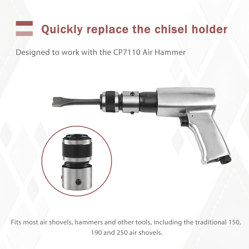 [Australia - AusPower] - Quick Change Chisel Retainer for CP7110 Air Hammer，Air Hammer Quick Change Retainer Fits Ingersoll Rand，for Most Air Shovels, Hammers And Other Tools 