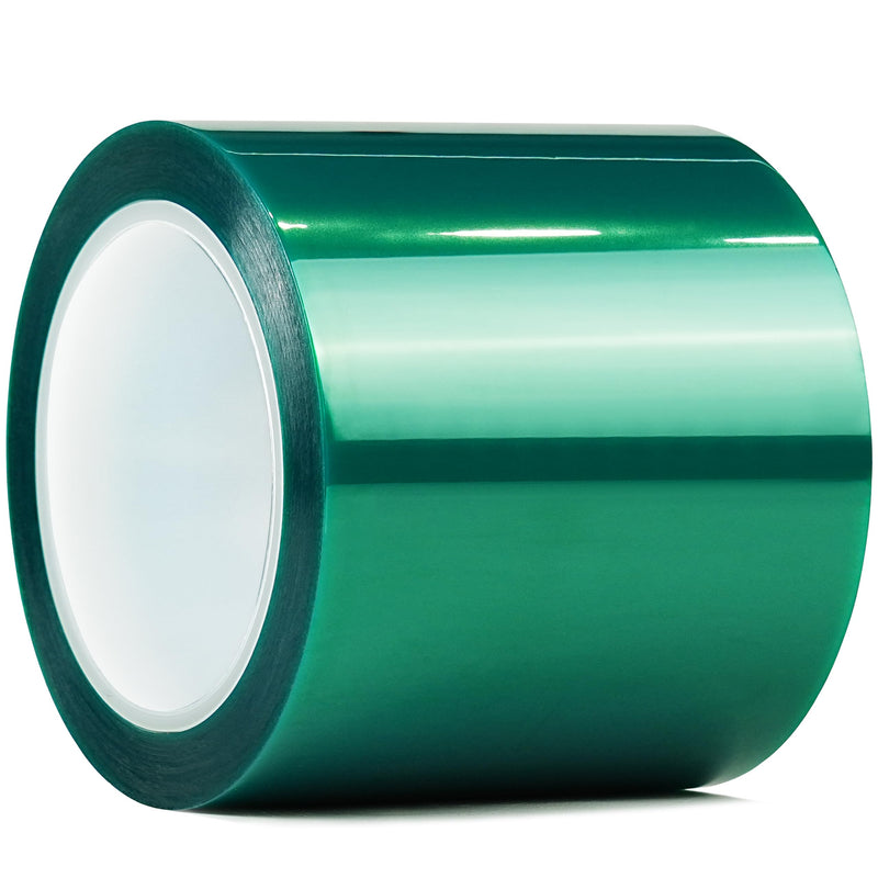 CHUANGSEED Heat Resistance Tape 4'' x 66m（216FT） for Resin Molds, Powder Coating, Circuit Borads, Adhesive Residue-Free High Temp Masking Tape Epoxy Release 4'' x 216ft