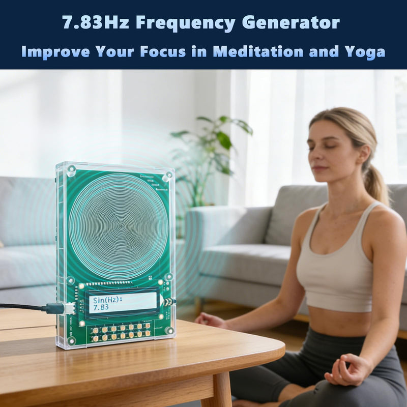 Adjustable Frequency Generator for Healing (0.01Hz-100kHz), 7.83Hz Schumann Resonance Generator, Suitable for Improving Sleep, Stress Reduction,Yoga and Meditation | USB Powered