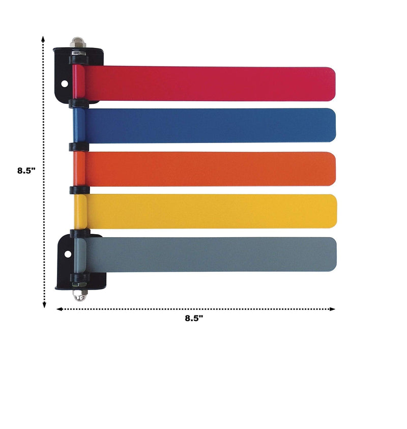 [Australia - AusPower] - American Made Standard Room ID Flag System for Quickly & Clearly Alert Staff to Room Availability, 5 Color Set, 8" Size 
