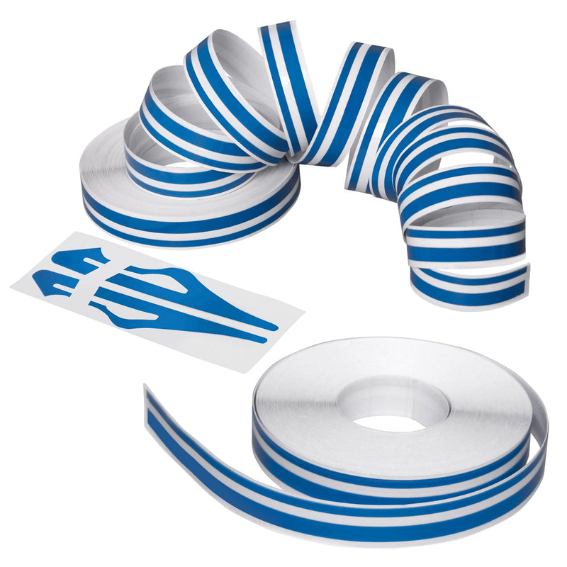 Spurtar 2 Rolls x 33Ft Car Pinstriping Tape Blue & 16.4ft/5M Car Interior Trim Strips Red