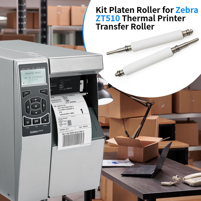 [Australia - AusPower] - P1083347-012 Kit Platen Roller for Zebra ZT510 Thermal Printer Barcode Transfer Roller 203dpi 300dpi 