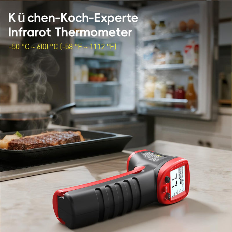 [Australia - AusPower] - Infrared Thermometer 600°C with 304 meat thermometer 