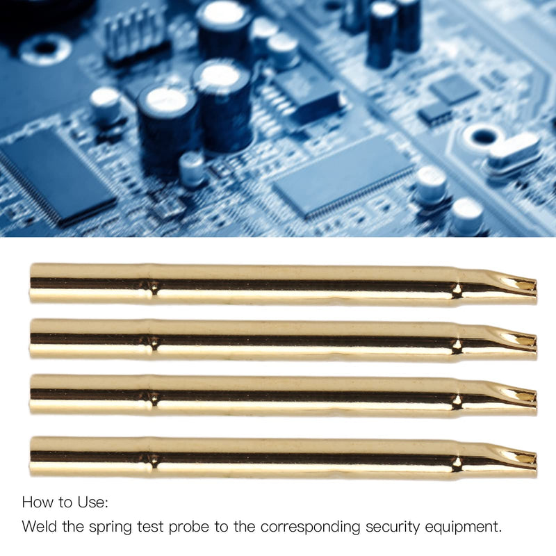 [Australia - AusPower] - FILFEEL R125-4S 100Pcs Spring Test Probe Sleeve, 2.4mm Probe Sleeve Drilling Size, Brass Testing Pin Spring Probe Set for P125 Series Pin 