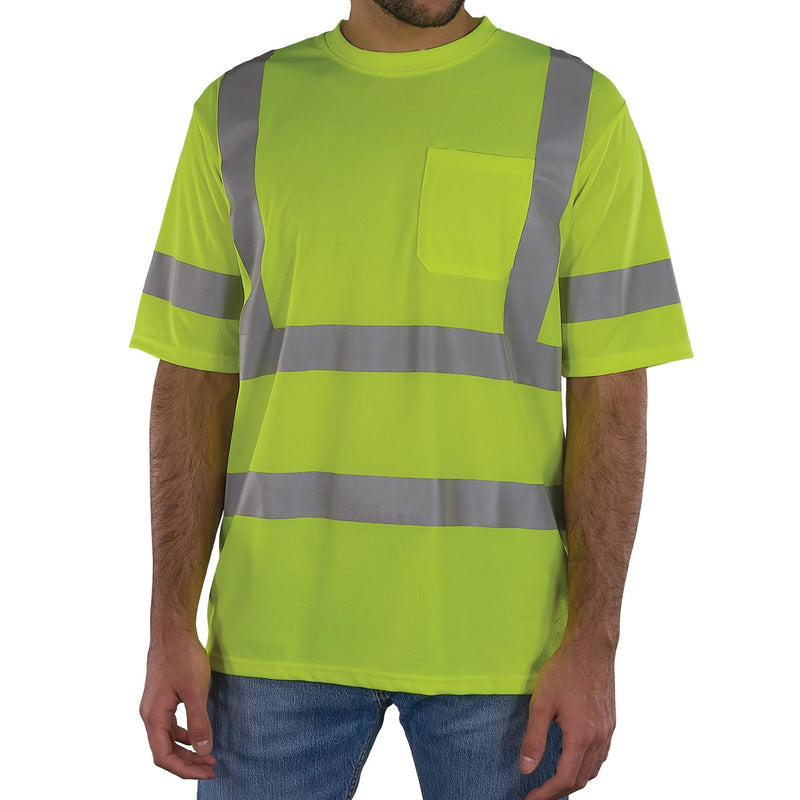 Ergodyne Unisex Adult Glowear 8367 Essential Hi-vis T-Shirt - Type R, Class 3 4X-Large Lime