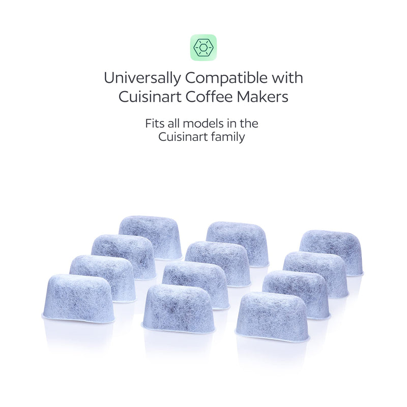 [Australia - AusPower] - 12 Water Filters for Cuisinart Coffee Makers - Fits all Cuisinart Coffee Brewers - Replacement Charcoal Water Filters for Cuisinart Set of 12 