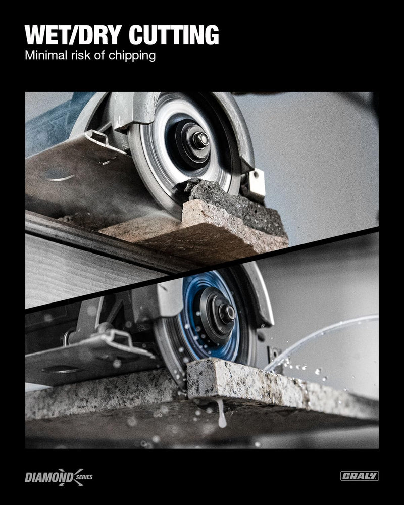 [Australia - AusPower] - CRALY 6 Inch Super Thin Segmented Diamond Blade, 7/8 in Arbor, 6'' Diamond Stone Blade for Angle Grinder & Masonry Saw, Diamond Cutting Wheel for Cutting Concrete, Brick, Granite, Block, 2PC 6 Inch (2 PCS) 