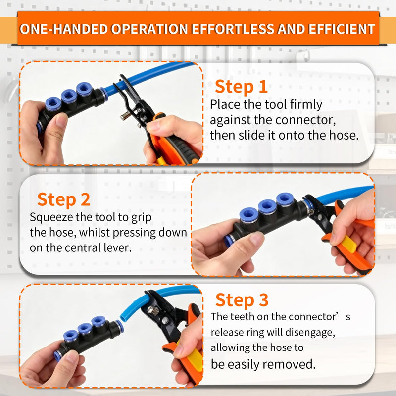 Connecting Pliers Pneumatic Connector Separator Pliers Compatible with 6/8 mm | Hose connector disassembly pliers for air push quick couplings energy-saving lever structure ideal for tight spaces