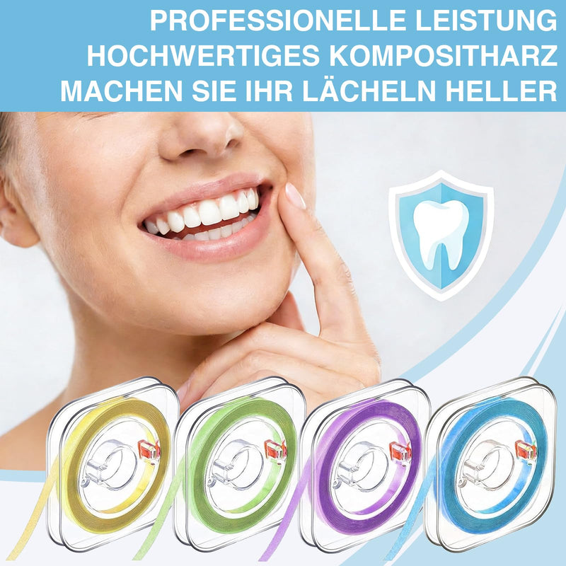 4 Bands Tooth Sandpaper Interdental Spaces, 20/30/50μm Tooth Polishing Strips, Safe and Durable for Cleaning Between Teeth