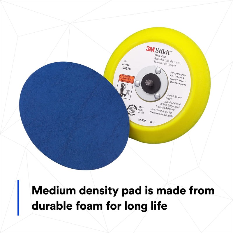 [Australia - AusPower] - 3M Stikit Disc Pad, 05576, 6 in, 3/4 in x 5/16-24 in, For PSA Discs, Sander, Durable Foam Body 