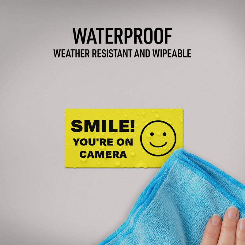 Avery Smile You're on Camera Video Surveillance Labels, Waterproof, UV Resistant, Preprinted, 2" X 4", 20 Labels 2" x 4"