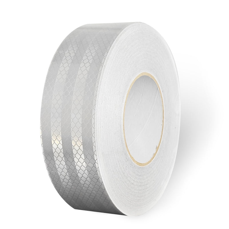 [Australia - AusPower] - 2 Inch X 30 FT Reflective Tape Outdoor Waterproof DOT-C2 Fade Resistant White Reflective Tape Strong Adhesive Safety Warning Tape Reflector Conspicuity Tape for Trailer Trucks Bikes 2IN x 30FT 