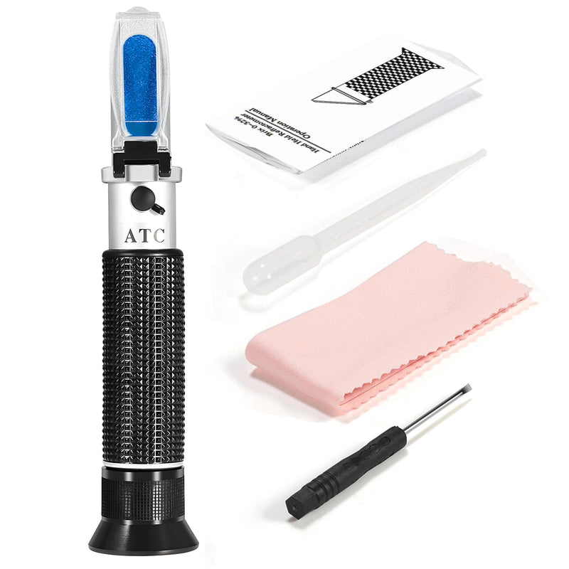 Seawater Salinity Refractometer, Automatic Temperature Compensation Seawater Salinity Hydrometer, 0-100ppt & 1.000-1.070 Salinity Specific Gravity Tester for Aquarium,Pool, Tank, Marine, Fishkeeping Seawater Salinity Refractometer