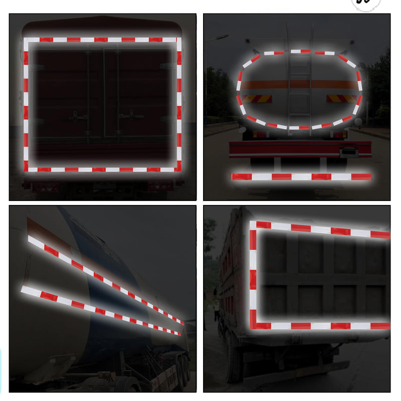 [Australia - AusPower] - DOT-C2 Reflective Tape 2 Inch x 30 Feet Red White Reflective Tape Outdoor Waterproof Conspicuity Strong Adhesive Reflector Tape Warning Safety Reflective Tape for Vehicles Trailers Boats Signs 2 IN x 30 FT White & Red 