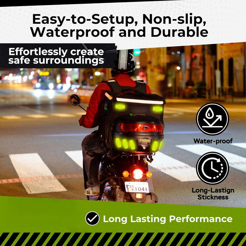Reflective Tape Stickers Made of Premium Quality,Super Reflection, Safety Reflective Tape for Car Trailer Truck Bike Motorcycle, 20 Pcs Fluorescent Yellow-Green Outdoor Waterproof 3.15" X 1.18"