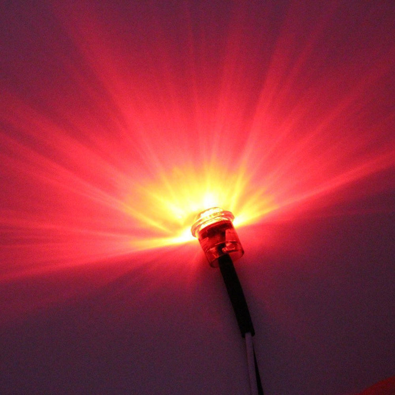 (Pack of 50) Madcatz Red Light (Clear Lens) 3/4 inch Bullet Side Led Marker Trailer lights Clearance Indicator 12V DC