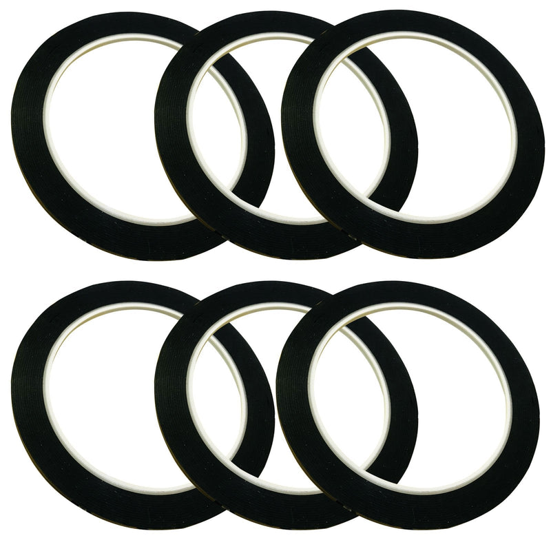 GoProver Set of 6 pcs 3mm 1/8 inch Lightning Width Graphic, 108 Feet Feet Long per Roll 33m x 3mm x 3mm