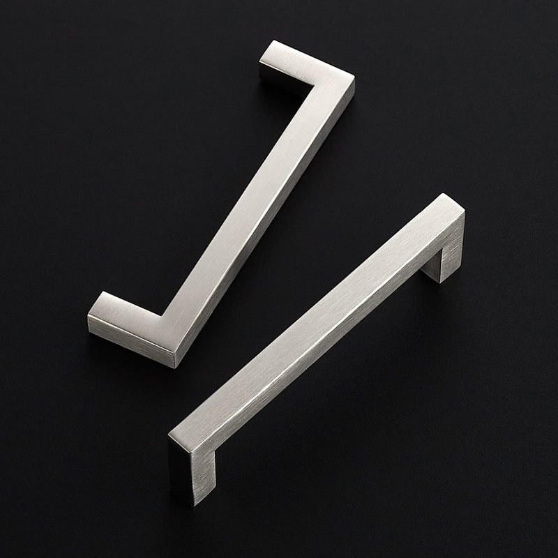 Ravinte 10 Pack 5 Inch Stainless Steel Cabinet Handles Square Cabinet Pulls Brushed Nickel Cabinet Hardware Kitchen Cabinet Drawer Pulls Come with Screwdriver 5 Inch Hole Center