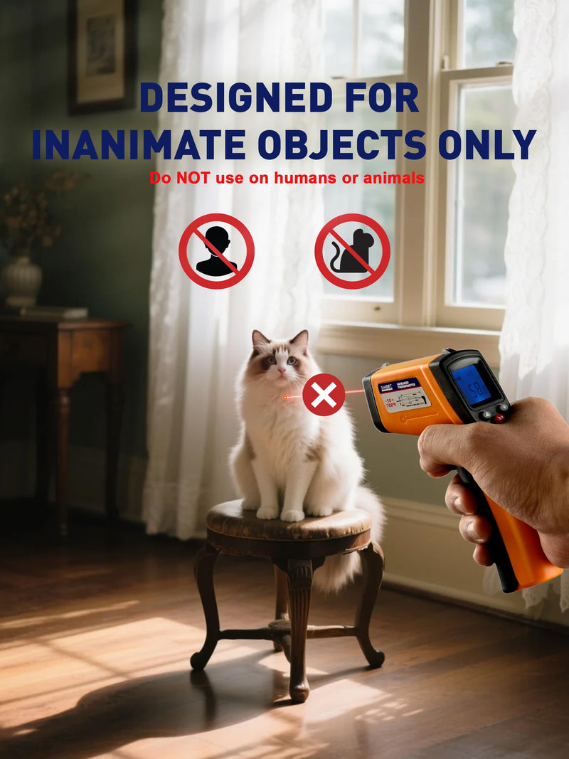 [Australia - AusPower] - SMART JERRY - Infrared Thermometer Gun | Non-Contact Digital Temperature Gun with -58°F to 788°F Range for Cooking, HVAC | Industrial & Home Use | Instant-Read with Backlit Display 