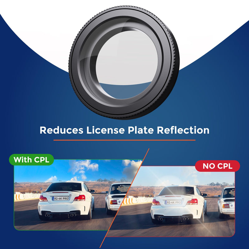 [Australia - AusPower] - ROVE Ultimate CPL Filter, Anti-Glare Circular Polariser Lens for ROVE R2-4K and R2-4K PRO Dash Cam Models 
