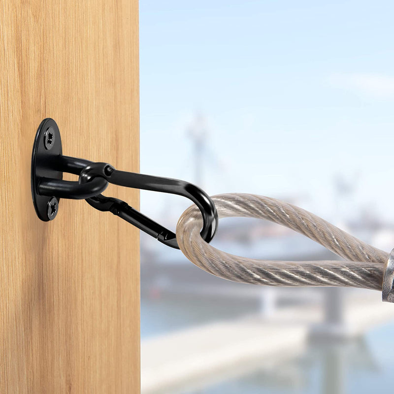 [Australia - AusPower] - Stainless Steel Ceiling Hooks, Ceiling Hooks Pad Eyes Plate Marine Hardware Hooks with Screws 12 PCS. 