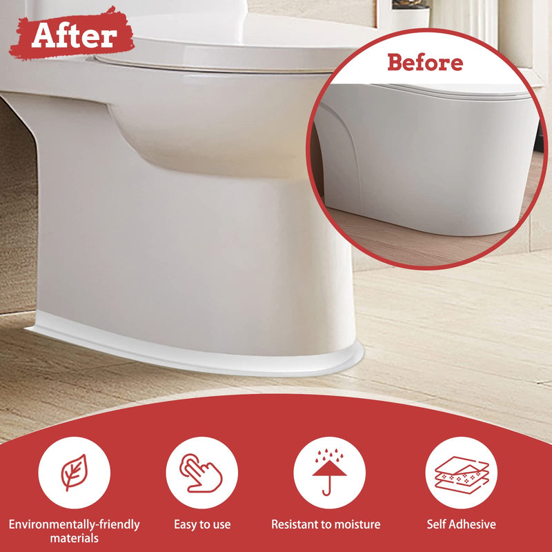 [Australia - AusPower] - Caulk Tape, 3 Roll Self Adhesive Caulk Strip Waterproof, Caulking Sealant Tape for Kitchen, Countertop, Bathroom, Sink, Shower, Bathtub, Toilet Edge Protector with Sealing Tool (1.5" x 10.5Ft) 3 Rolls 