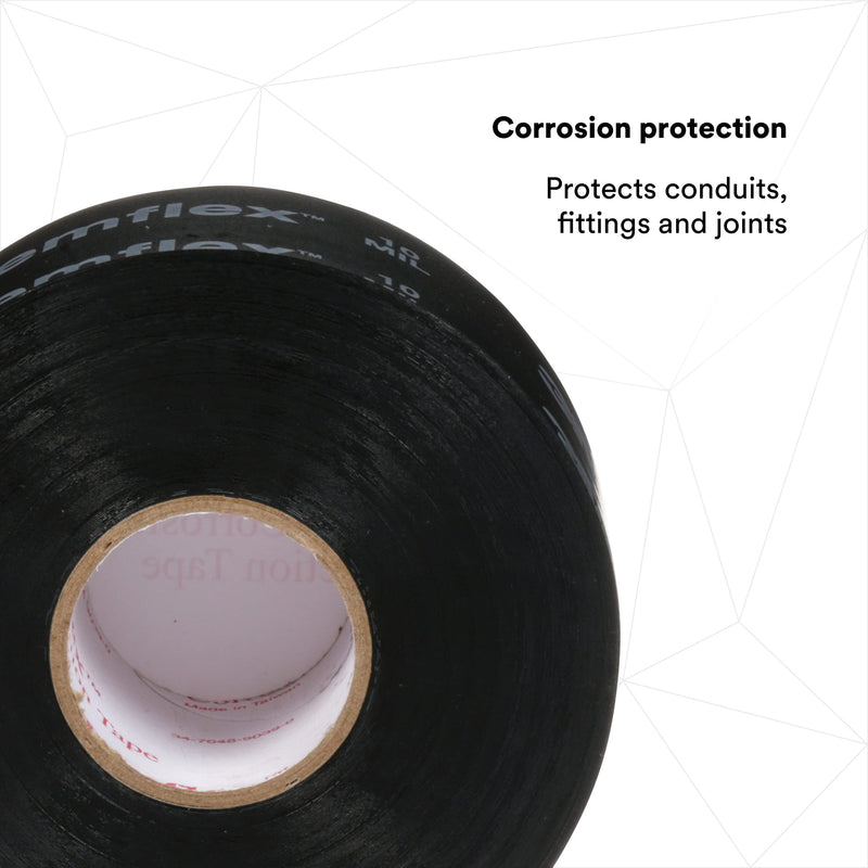 3M Temflex Vinyl Corrosion Protection Tape 1100, Printed, 2 in x 100 ft, Black Printed 2 in x 100 ft