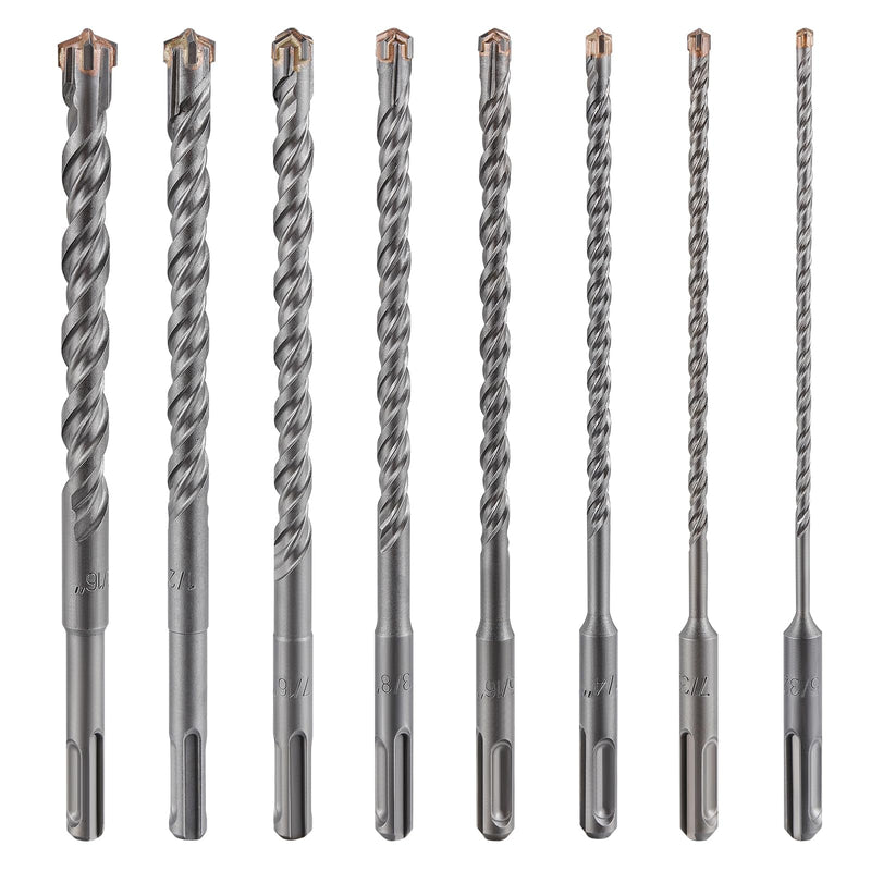 [Australia - AusPower] - Concrete Drill Bit lengthening 1pcs 1/2" X 18"-16" Cross-Type Double Thread Carbide Material Suitable for Concrete, Brick, Cement Walls, Stone, extra long Hammer Drill Bits for Concrete 1/2 in 18" 
