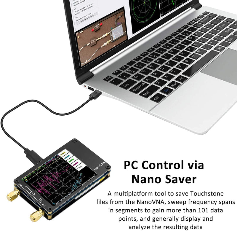 [Australia - AusPower] - AURSINC NanoVNA Vector Network Analyzer 10KHz -1.5GHz V3.4 with 2.8'' Touchscreen + Nanovna Testboard Kit Network Analysis Test Demo Board 