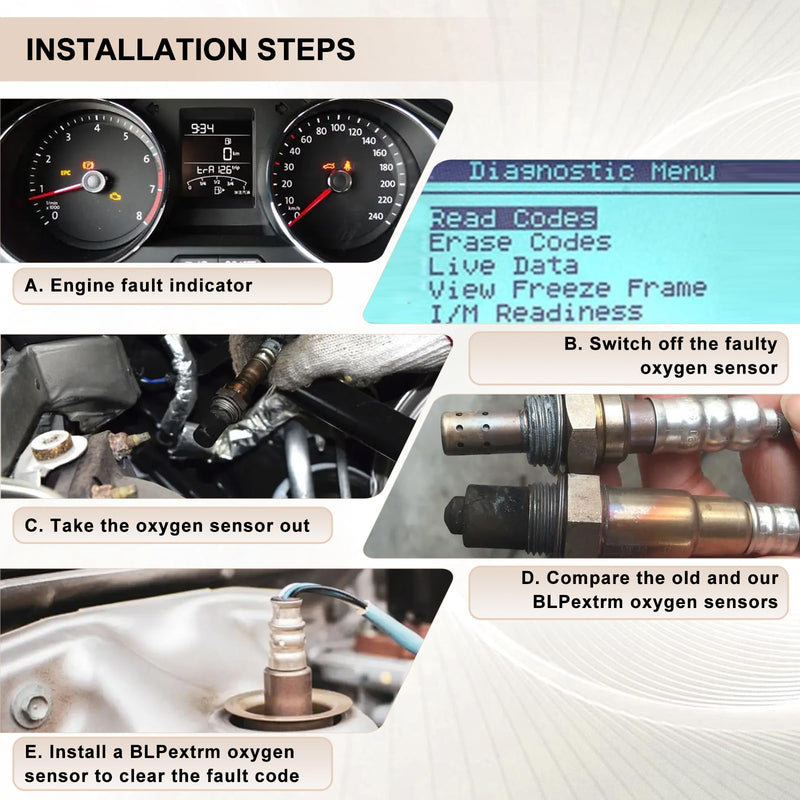[Australia - AusPower] - Oxygen O2 Sensor Upstream Downstream Replacement for 2007 2008 2009 Honda CRV 2.4L L4 Replaces# 234-9062 234-4359 Set of 2 